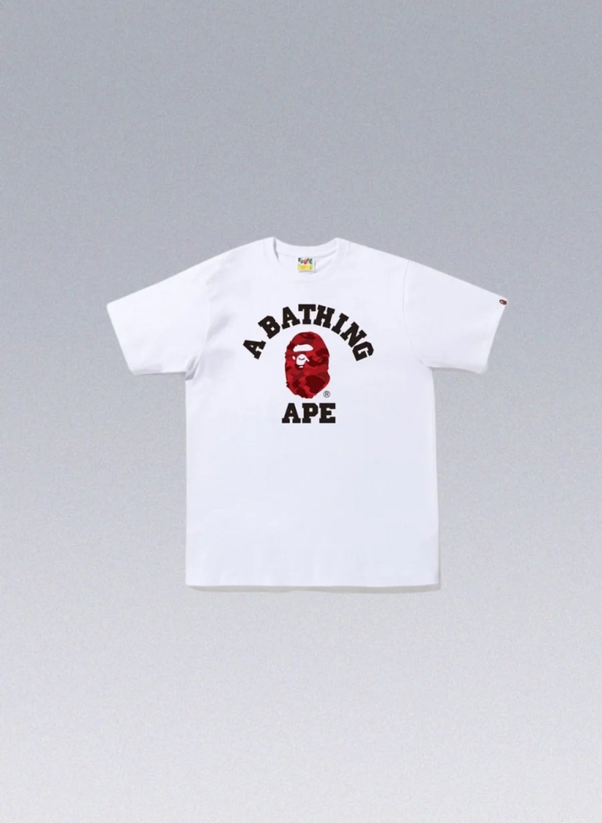 White/Red BAPE T-SHIRT - SoloraHQ