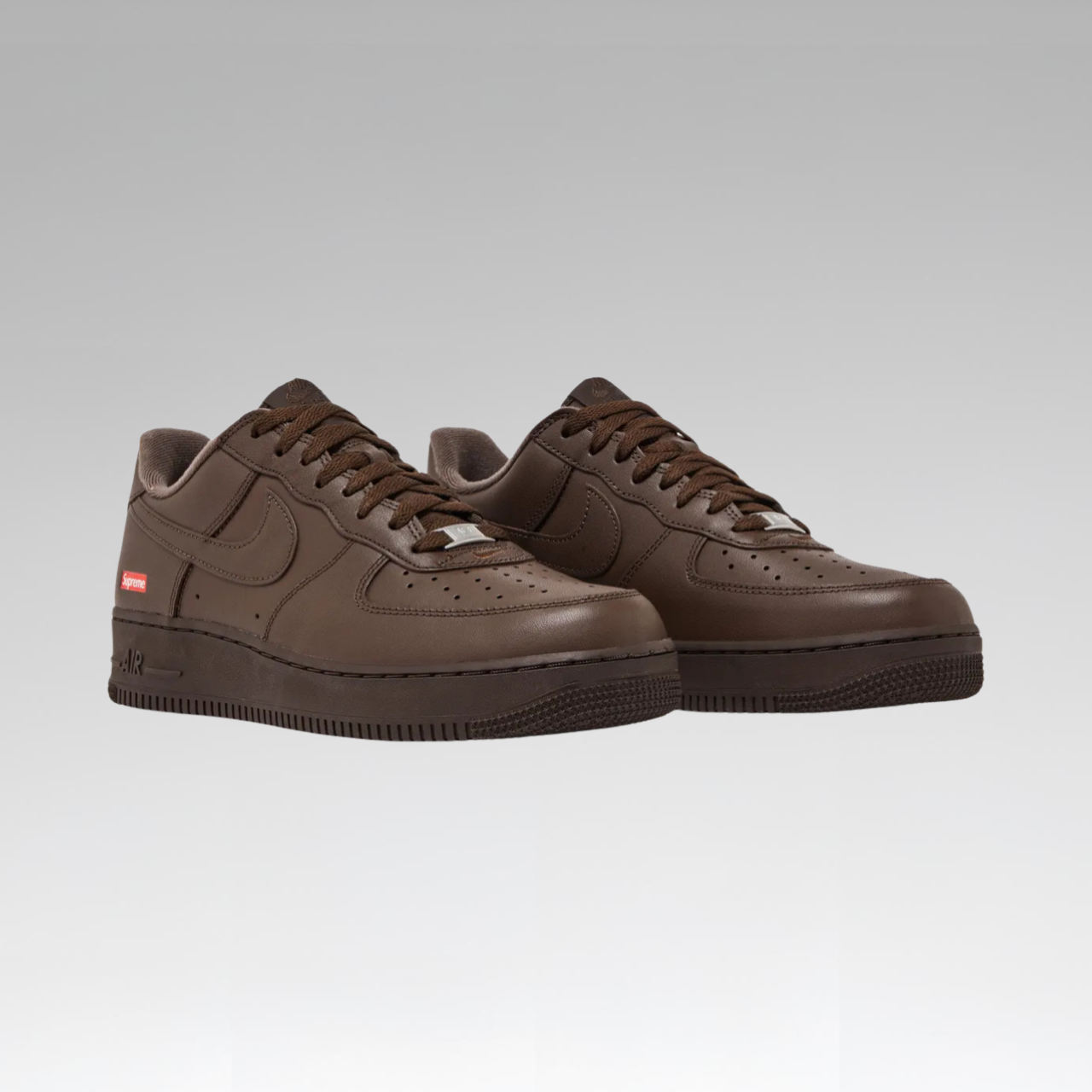 Supreme x Air Force 1 Low 'Box Logo - Baroque Brown' - SoloraHQ