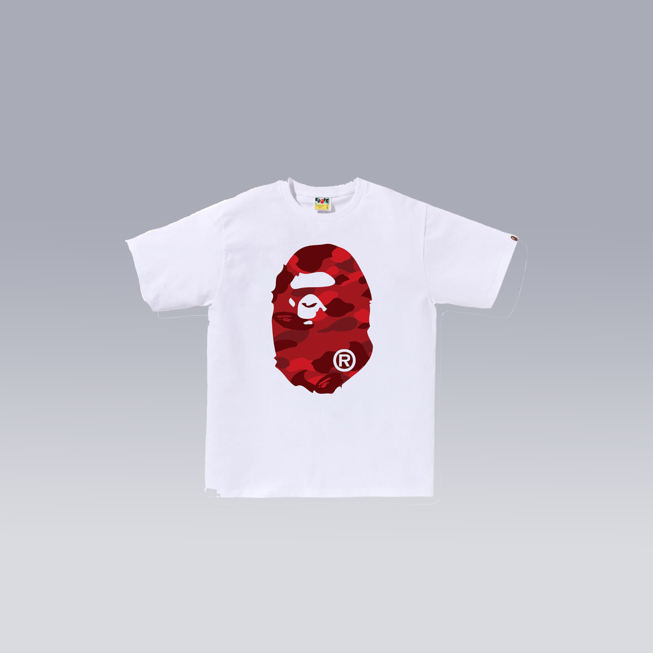 White/Red BAPE T-SHIRT - SoloraHQ