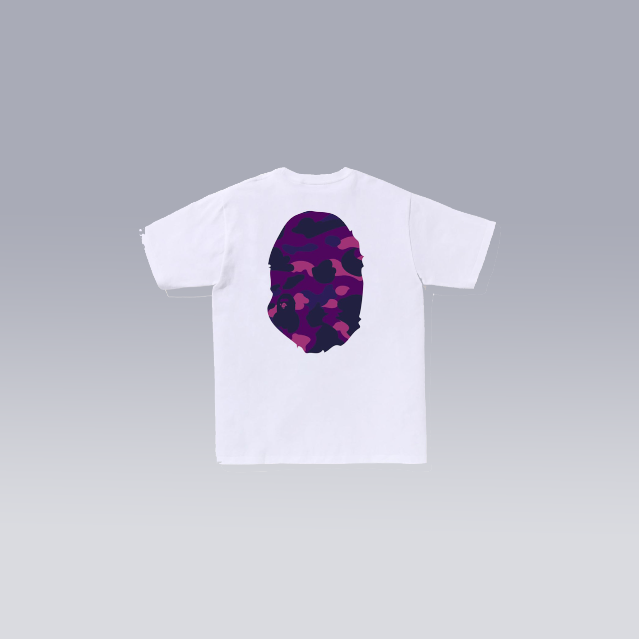 White/Purple BAPE T-SHIRT - SoloraHQ