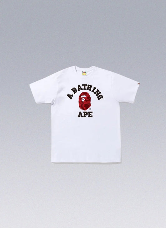 White/Red BAPE T-SHIRT - SoloraHQ