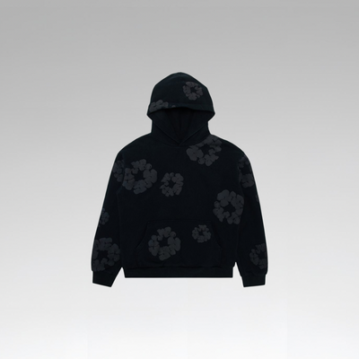 Denim Tears Cotton Wreath Hooded Sweatshirt 'Black Monochrome'