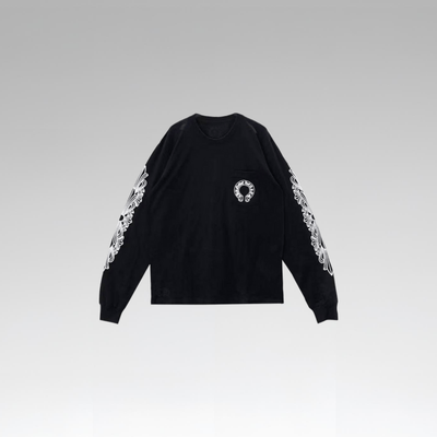Chrome Hearts Horseshoe Long-Sleeve T-Shirt 'Black/White'