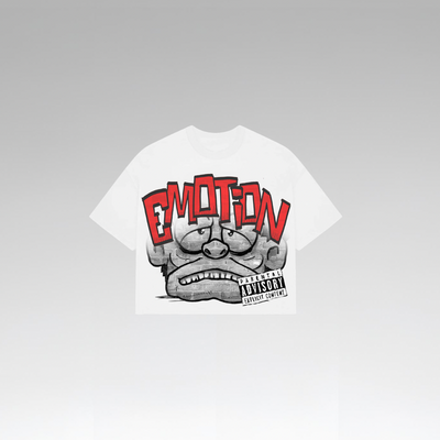 White “Monster” Cropped Tee