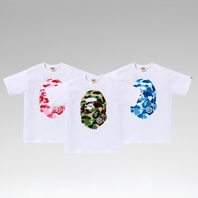 BAPE ABC Camo Big Ape Head Tee 'White'