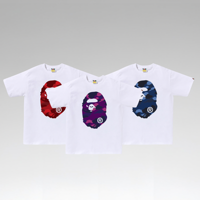 BAPE ABC Camo Big Ape Head Tee 'White'