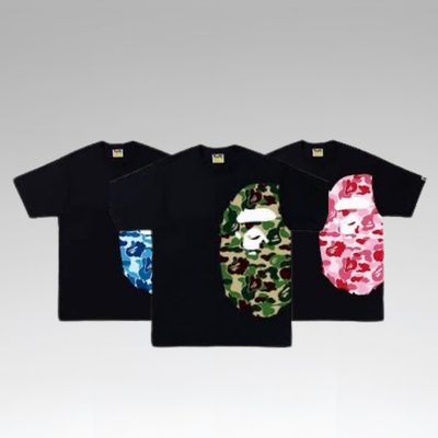 BAPE ABC Camo Big Ape Head Tee 'Black'