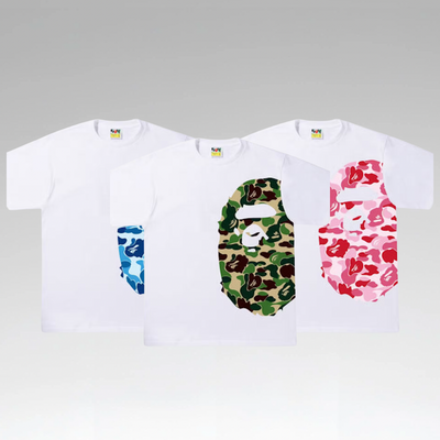BAPE ABC Camo Big Ape Head Tee 'White'