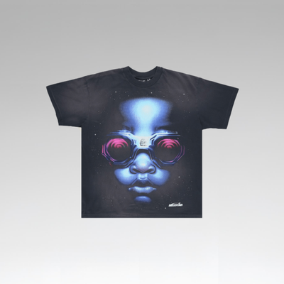 Hellstar Goggle T-Shirt 'Black/Blue'