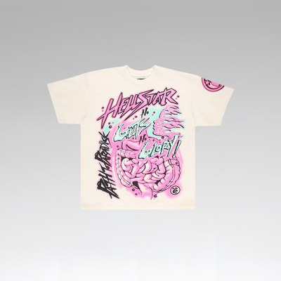 Hellstar No Guts No Glory T-Shirt 'White/Pink'