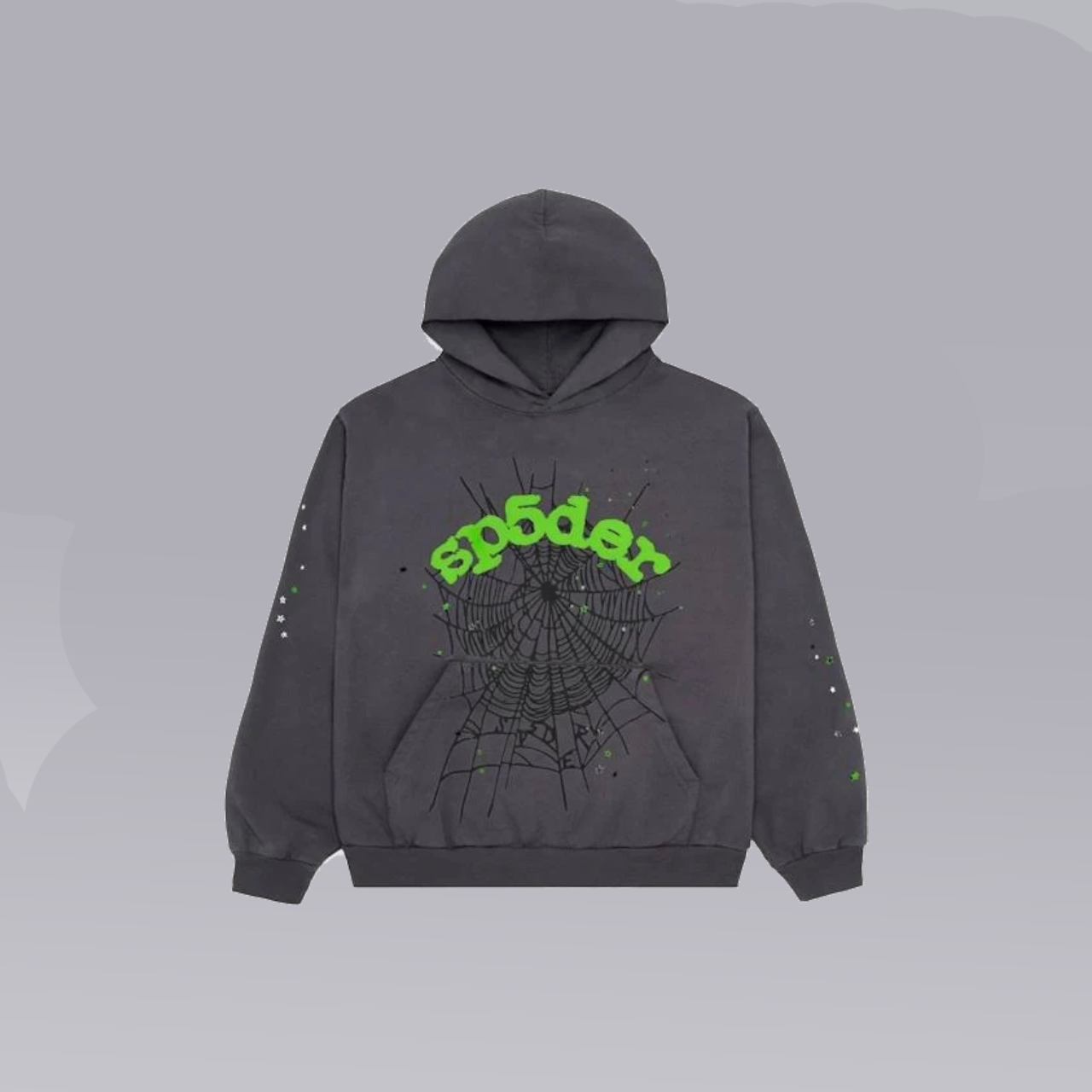 Grey/Green Sp5DER HOODIE - SoloraHQ