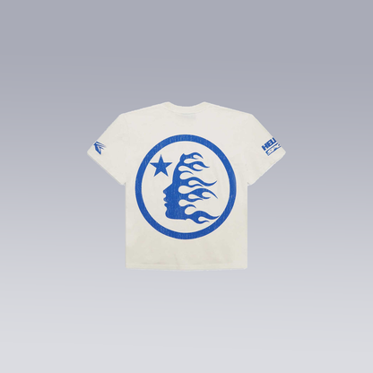 White/Blue HELLSTAR BEAT US! T-SHIRT - SoloraHQ