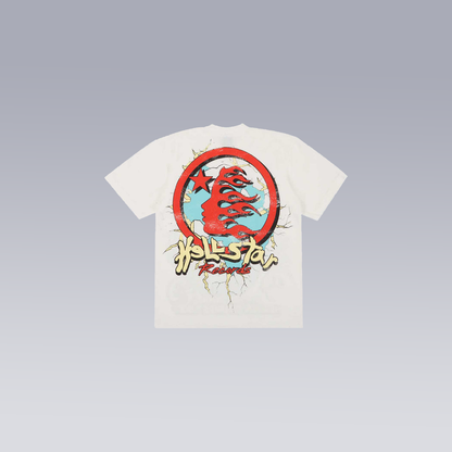 White HELLSTAR HEAVEN ON EARTH T-SHIRT - SoloraHQ