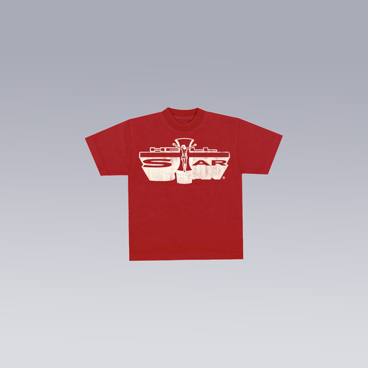 Red HELLSTAR JESUS EMBLEM T-SHIRT - SoloraHQ