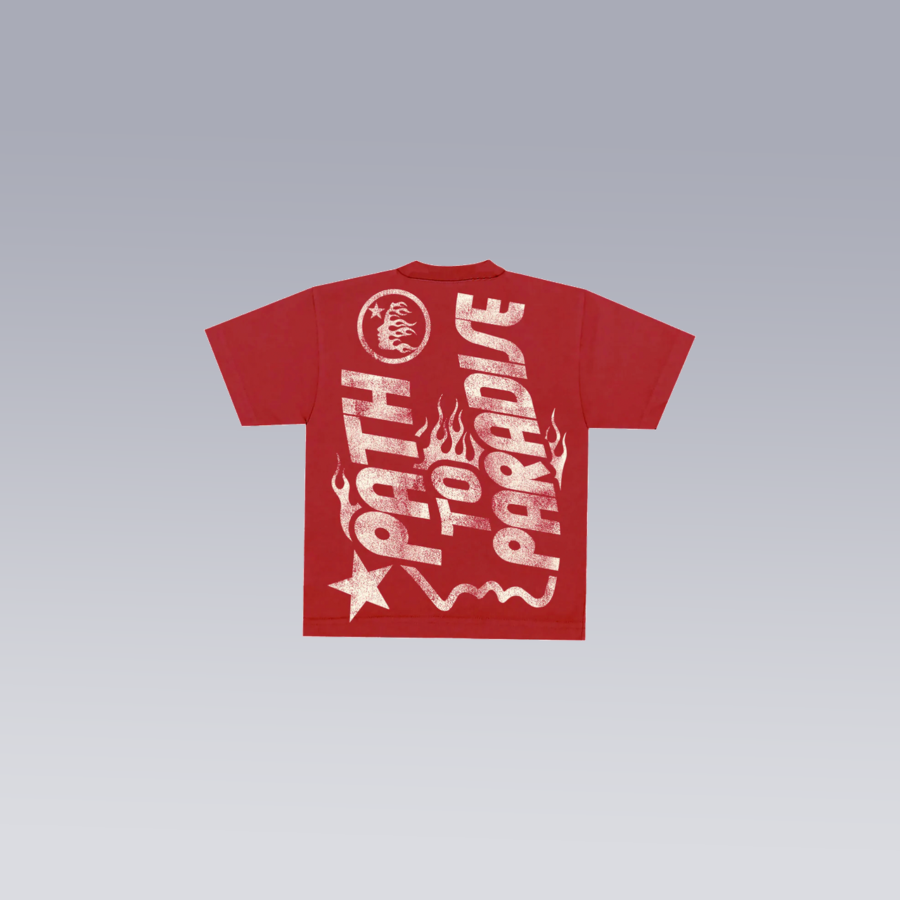 Red HELLSTAR JESUS EMBLEM T-SHIRT - SoloraHQ
