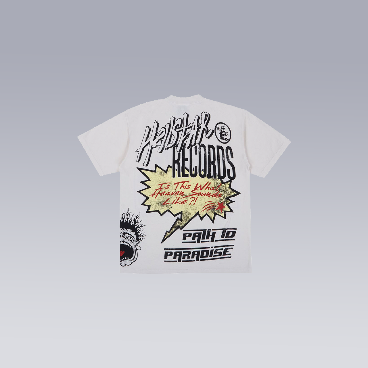 White/Red HELLSTAR RECORDS T-SHIRT - SoloraHQ