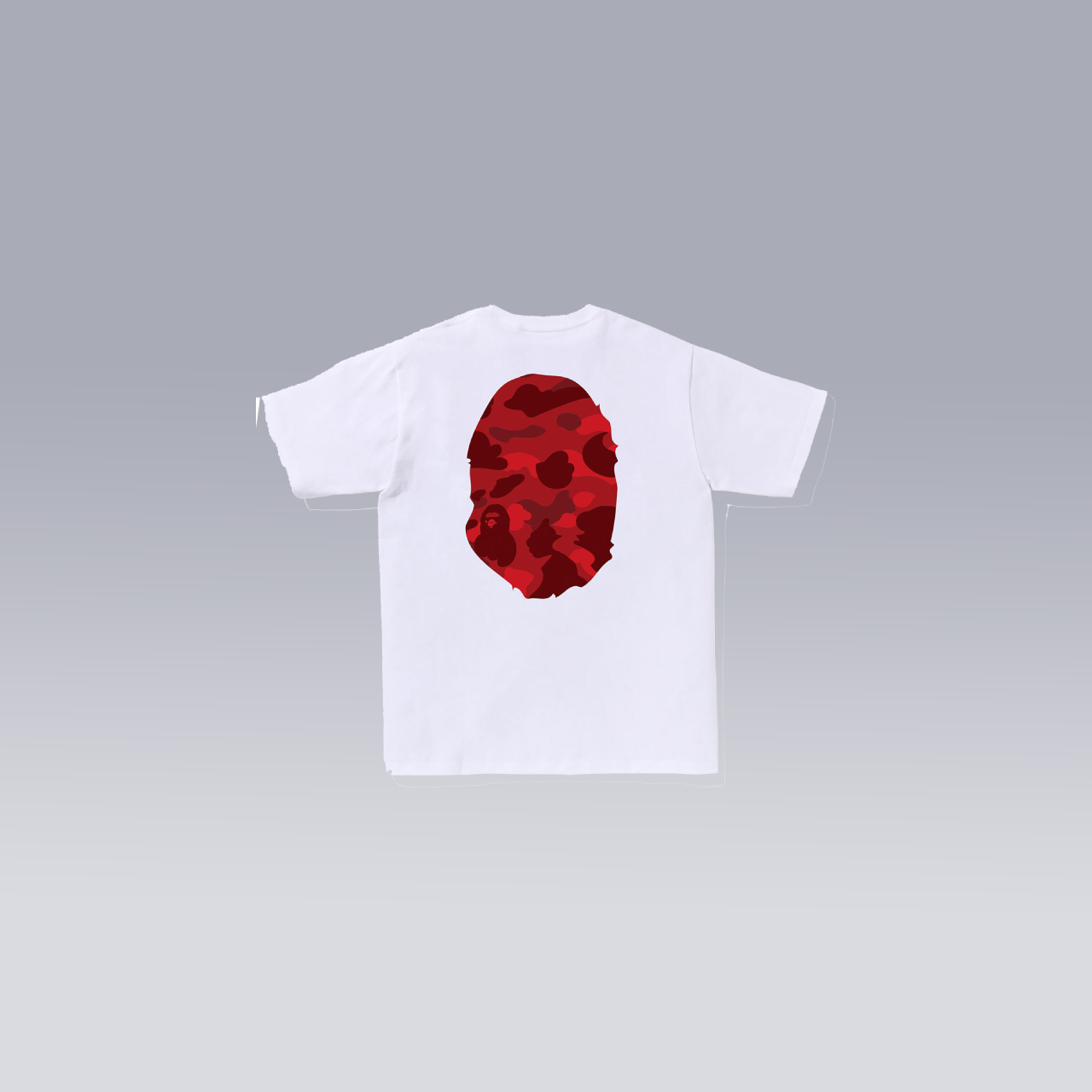 White/Red BAPE T-SHIRT - SoloraHQ